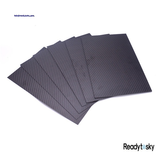 3K Pure Carbon Fiber Board 200mm X 300mm X 0.5mm / 1mm /1.5mm/2mm / 3mm