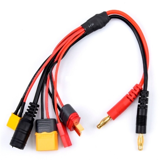 RC Battery Charge XT60 to 4.0mm Banana Plug 16AWG 15cm Cable Connector