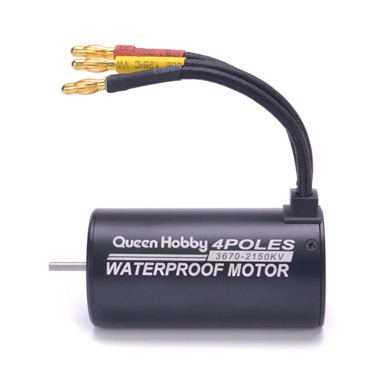 Queen Hobby 3670 2150KV Waterproof Brushless Motor for 1/10 RC Car 60A