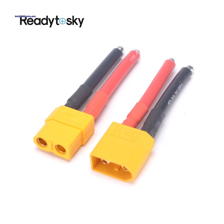 XT60 Male / Female Plug Connector with 4cm 12AWG Silicone Wire