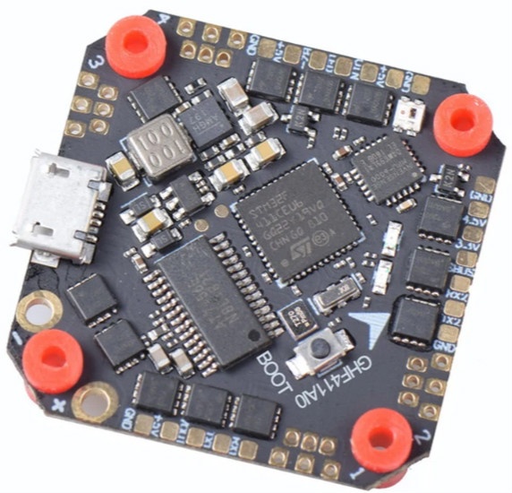 JHEMCU GHF411AIO F4 OSD Flight Controller Built-in 30A BL_S 2-4S 4in1 ESC for Toothpick FPV Racing Drone