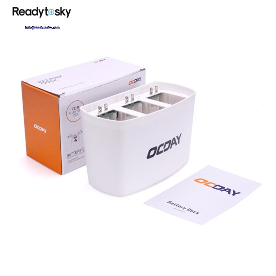 OCDAY 3 in 1 3 Port Battery Dock / Battery Charger for DJI Phantom 2 3