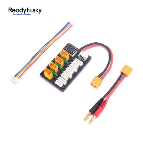 XT60 With 4mm Banana Connector 4CH Parallel Charging Board with LED