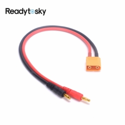 XT90 Male to 4.0mm banana connector with 30CM 12AWG Silicone Charger Cable