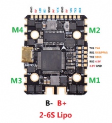 jhemcu flight controller ghf420aio f4 osd built-in 20a 35a blheli_s 2-6s 4in1 esc for cinewhoop racing toothpick drones rc fpv