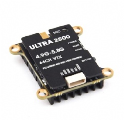 VTX 2.5W 4.9G-5.8G 64CH 2500mW Pit/25/400/800mW/1.5W/2.5W Adjustable Transmitter 30.5x30.5mm for Long Range RC Drone Models